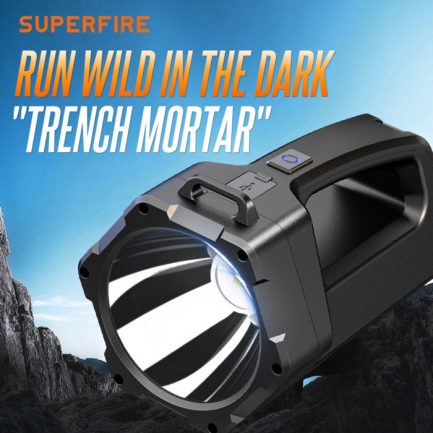 Superfire Επαναφορτιζόμενος Προβολέας Χειρός LED Αδιάβροχος IP43 με Μέγιστη Φωτεινότητα 230lm SPFR-M17 - Image 3