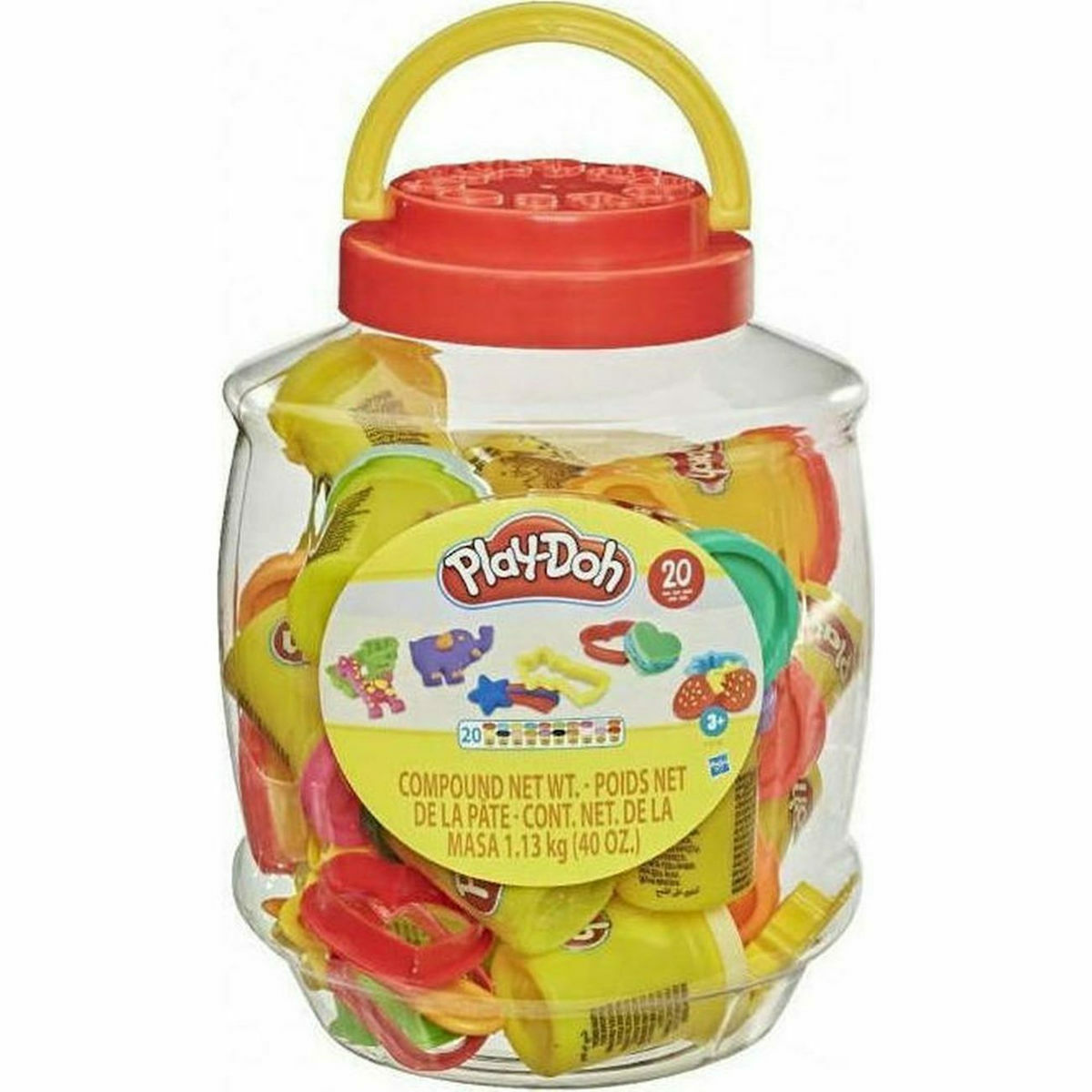 Hasbro Play-Doh 20 Βαζάκια Πλαστελίνης Bucket Of Fun για 3+ Ετών (F1530)