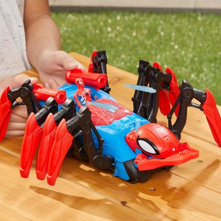 Hasbro : Spider-Man Marvel Crawl 'N Blast Spider, Car Playset Action Figure, 2-in-1 Blast Feature, (F7845) - Image 5
