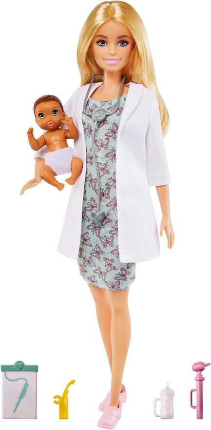 Παιχνιδολαμπάδα Mattel Barbie You Can Be Anything - Γιατρός με Μωράκι (GVK03) - Image 2