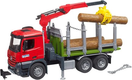 Bruder Φορτηγό Mercedes Arocs μεταφοράς ξύλων με γερανό & 3 κορμούς (BR003669) - Image 3