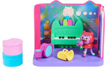 Spin Master Gabby's Dollhouse: 'Daniel James Catnip' Groovy Music Room Deluxe Room Set (20133094) - Image 4