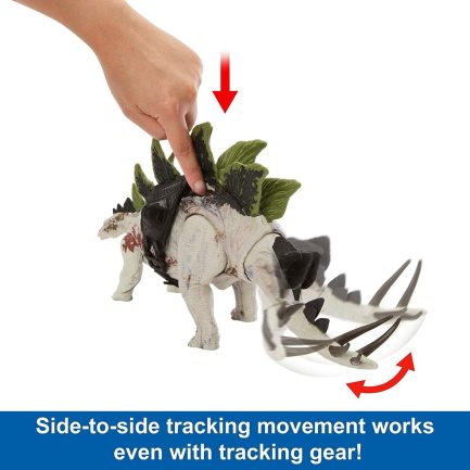 Mattel Jurassic World: Gigantic Dino Trackers - Stegosaurus Large Dinosaur Figure (HLP24) - Image 5