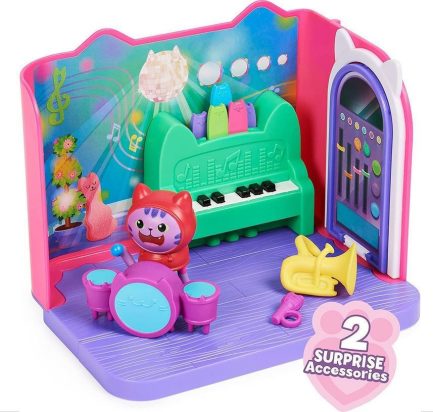 Spin Master Gabby's Dollhouse: 'Daniel James Catnip' Groovy Music Room Deluxe Room Set (20133094) - Image 2