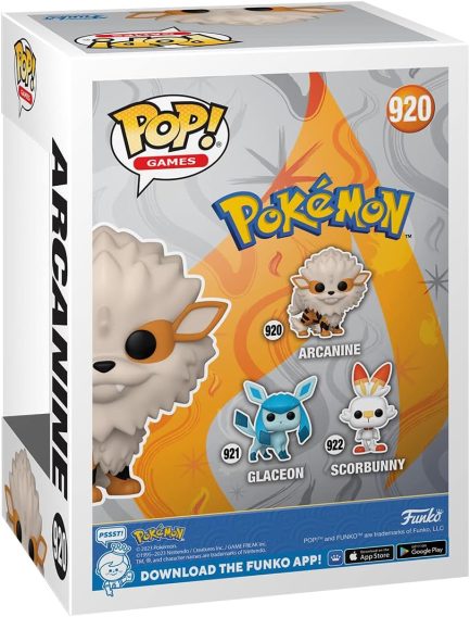 Funko Pop! Games: Pokemon - Arcanine #920 Vinyl Figure (889698690799) - Image 4