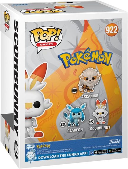 Funko Pop! Games: Pokemon - Scorbunny #922 Vinyl Figure (889698690812) - Image 4