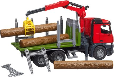 Bruder Φορτηγό Mercedes Arocs μεταφοράς ξύλων με γερανό & 3 κορμούς (BR003669) - Image 4