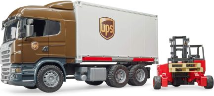 Bruder Σετ Φορτηγό Scania R-Series UPS Logistics Με Κλαρκ για 3+ Ετών (BR003581) - Image 4