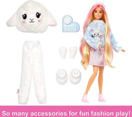 Παιχνιδολαμπάδα Mattel Barbie: Cutie Reveal - Προβατάκι (HKR03) - Image 5