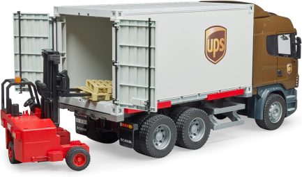 Bruder Σετ Φορτηγό Scania R-Series UPS Logistics Με Κλαρκ για 3+ Ετών (BR003581) - Image 5