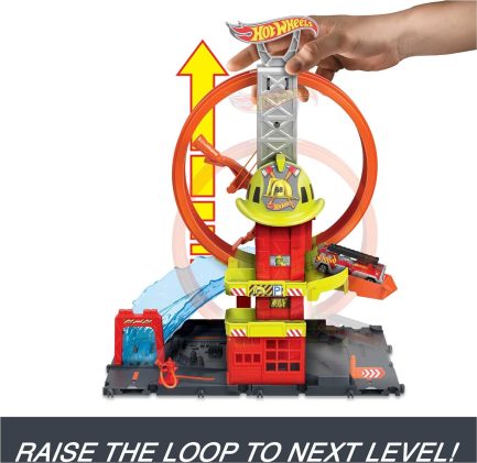 Παιχνιδολαμπάδα Mattel Πίστα Hot Wheels City Super Loop Fire Station για 4+ Ετών (HKX41) - Image 5