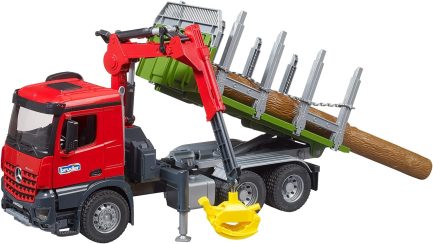 Bruder Φορτηγό Mercedes Arocs μεταφοράς ξύλων με γερανό & 3 κορμούς (BR003669) - Image 6
