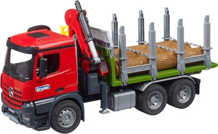 Bruder Φορτηγό Mercedes Arocs μεταφοράς ξύλων με γερανό & 3 κορμούς (BR003669) - Image 7