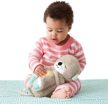 Παιχνιδολαμπάδα Fisher Price Βίδρα με Κίνηση Αναπνοής από Ύφασμα με Μουσική για Νεογέννητα (FXC66) - Image 3