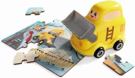 Ξύλινο Παιδικό Puzzle Μπουλντόζα 24pcs για 3+ Ετών Top Bright (130910) - Image 3