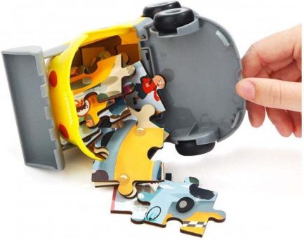 Ξύλινο Παιδικό Puzzle Μπουλντόζα 24pcs για 3+ Ετών Top Bright (130910) - Image 5