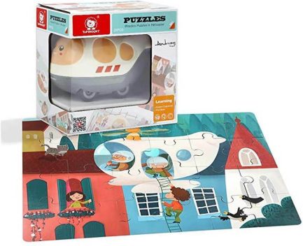 Ξύλινο Παιδικό Puzzle Ελικόπτερο 24pcs για 3+ Ετών Top Bright (130911) - Image 2