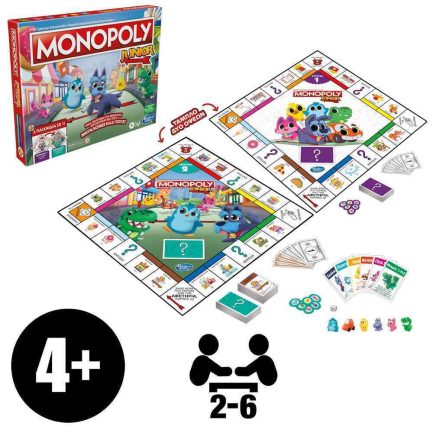 Hasbro Επιτραπέζιο Παιχνίδι Monopoly Junior 2 σε 1 για 2-6 Παίκτες 4+ Ετών (F8562) - Image 2