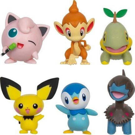 Jazwares Pokemon Μινιατούρες Σετ με 6 Φιγούρες (Pichu, Piplup, Chimchar, Turtwig, Deino & Jigglypuff) Wave 5 (JW002469-W05/PKW3061) - Image 3