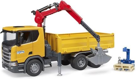 Bruder Χωματουργικό Scania Super 560R με γερανό & 2 παλέτες (BR003551) - Image 3
