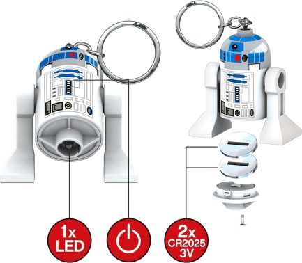 LEGO Star Wars Light-R2-D2-2 Keychain -Μπρελόκ με Φακό Led (KE21H) - Image 5