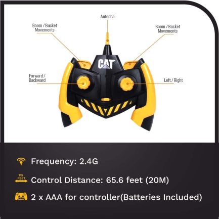 Carrera CAT R/C Car: 336 Excavator (B/O) Εκσκαφέας - 1:35 (37023001) - Image 6