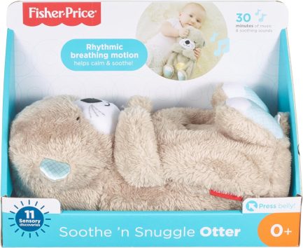 Παιχνιδολαμπάδα Fisher Price Βίδρα με Κίνηση Αναπνοής από Ύφασμα με Μουσική για Νεογέννητα (FXC66) - Image 2