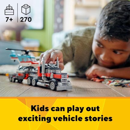 LEGO Creator 3in1 Flatbed With Helicopter (31146) - Image 3