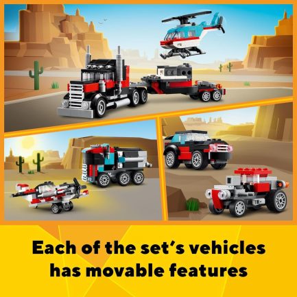 LEGO Creator 3in1 Flatbed With Helicopter (31146) - Image 4