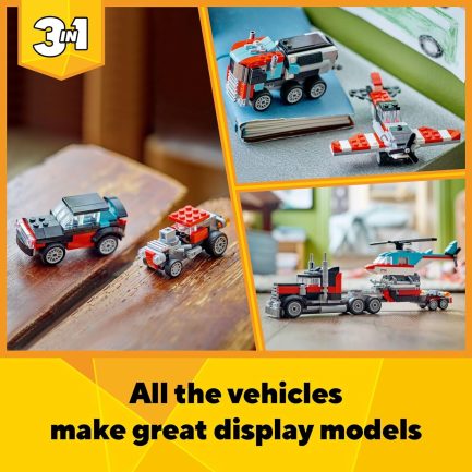LEGO Creator 3in1 Flatbed With Helicopter (31146) - Image 5