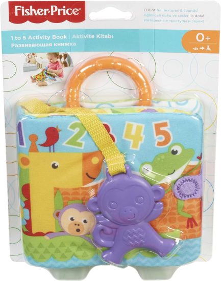 Fisher Price Μαλακό Βιβλιαράκι Δραστηριοτήτων από Ύφασμα με Ήχους για Νεογέννητα (FGJ40) - Image 6