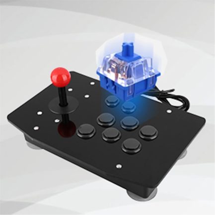 Arcade Fight Stick Joystick Arcade Rocker Game Joystick with 8 Buttons Game Handle Controller Arcade Game Joystick Fighting Stick for PC (Black) - Image 6