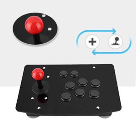 Arcade Fight Stick Joystick Arcade Rocker Game Joystick with 8 Buttons Game Handle Controller Arcade Game Joystick Fighting Stick for PC (Black) - Image 7