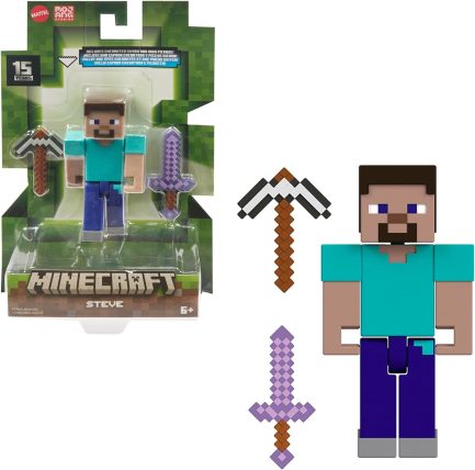 Mattel Minecraft: 15th Anniversary - Steve Action Figure (HTN05) - Image 2