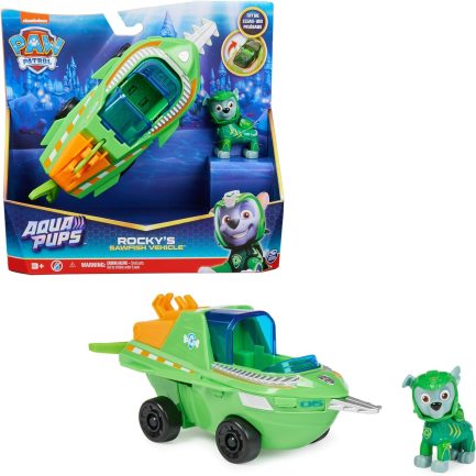 Παιχνιδολαμπάδα Spin Master Paw Patrol: Aqua Pups - Rockys Sawfish  Vehicle (20139009) - Image 6