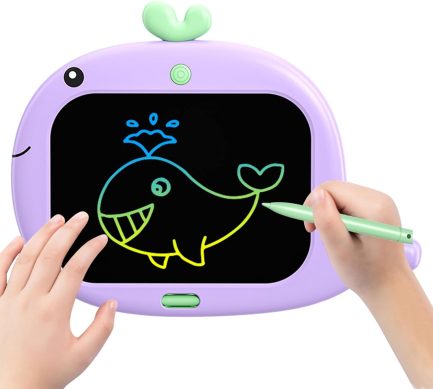 WOBBLO LCD Drawing Tablet Ζωγραφικής 10 Inch Πίνακας Γράψε - Σβήσε ,Σχέδιο Φάλαινα Μωβ (43211700) - Image 2