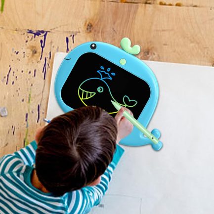 WOBBLO LCD Drawing Tablet Ζωγραφικής 10 Inch Πίνακας Γράψε - Σβήσε ,Σχέδιο Φάλαινα Μπλε (43211700) - Image 2