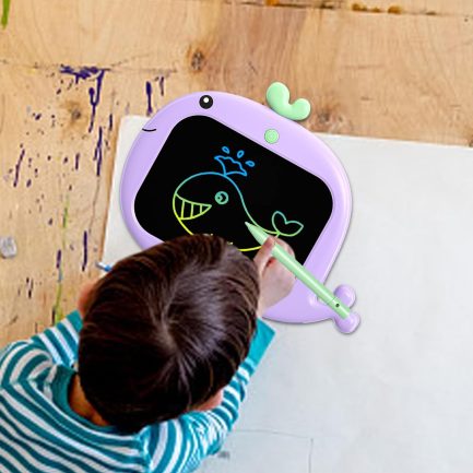 WOBBLO LCD Drawing Tablet Ζωγραφικής 10 Inch Πίνακας Γράψε - Σβήσε ,Σχέδιο Φάλαινα Μωβ (43211700) - Image 3