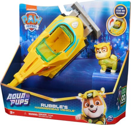 Παιχνιδολαμπάδα Spin Master Paw Patrol: Aqua Pups - Rubble's Hammerhead Vehicle (20139010) - Image 3