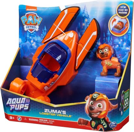 Παιχνιδολαμπάδα Spin Master Paw Patrol: Aqua Pups - Zuma's Lobster Vehicle (20139012) - Image 2