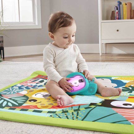 Παιχνιδολαμπάδα Fisher Price Γυμναστήριο Δραστηριοτήτων Rainforest με Μουσική για Νεογέννητα (HJW08) - Image 3