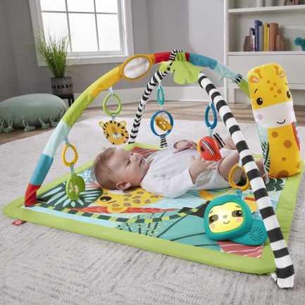 Παιχνιδολαμπάδα Fisher Price Γυμναστήριο Δραστηριοτήτων Rainforest με Μουσική για Νεογέννητα (HJW08) - Image 4