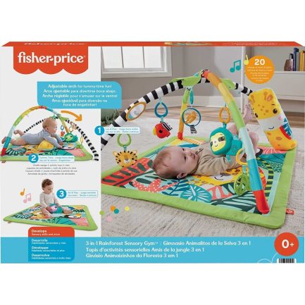 Παιχνιδολαμπάδα Fisher Price Γυμναστήριο Δραστηριοτήτων Rainforest με Μουσική για Νεογέννητα (HJW08) - Image 6