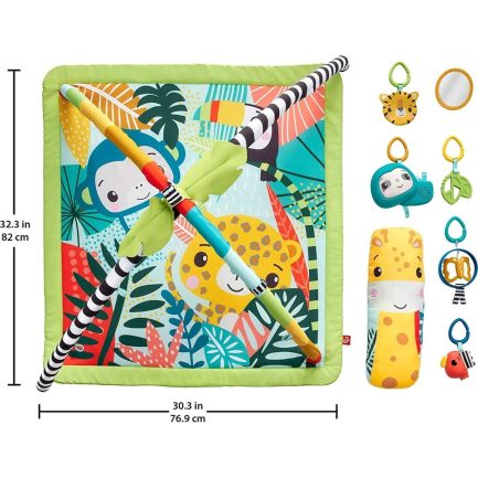 Παιχνιδολαμπάδα Fisher Price Γυμναστήριο Δραστηριοτήτων Rainforest με Μουσική για Νεογέννητα (HJW08) - Image 7