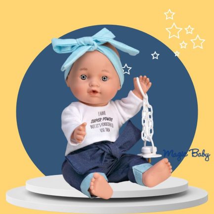 Lamagik Magic baby Χειροποίητο Μωρό με Μπλε Φιόγκο (MB3035) - Image 2