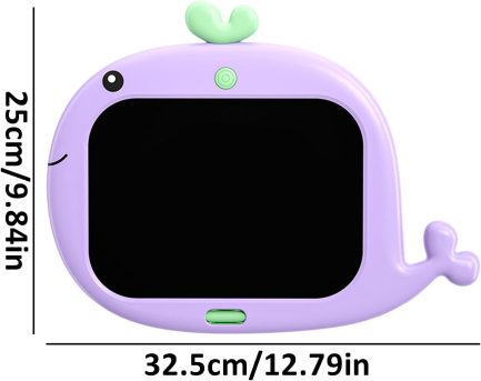 WOBBLO LCD Drawing Tablet Ζωγραφικής 10 Inch Πίνακας Γράψε - Σβήσε ,Σχέδιο Φάλαινα Μωβ (43211700) - Image 5
