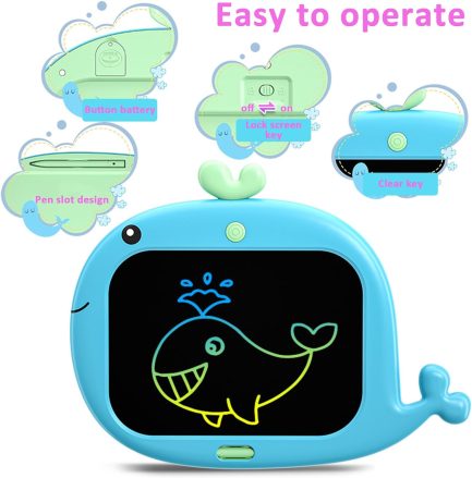 WOBBLO LCD Drawing Tablet Ζωγραφικής 10 Inch Πίνακας Γράψε - Σβήσε ,Σχέδιο Φάλαινα Μπλε (43211700) - Image 5