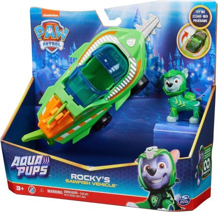 Παιχνιδολαμπάδα Spin Master Paw Patrol: Aqua Pups - Rockys Sawfish  Vehicle (20139009) - Image 2