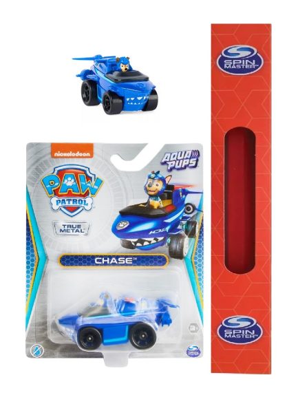 Παιχνιδολαμπάδα Spin Master Paw Patrol: Aqua Pups - Chase Vehicle Μεταλλική Μινιατούρα 1:55 (20139495)