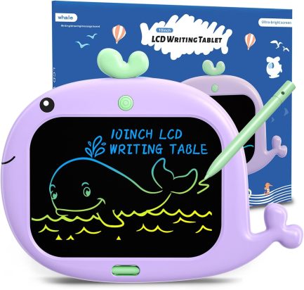 WOBBLO LCD Drawing Tablet Ζωγραφικής 10 Inch Πίνακας Γράψε - Σβήσε ,Σχέδιο Φάλαινα Μωβ (43211700) - Image 7